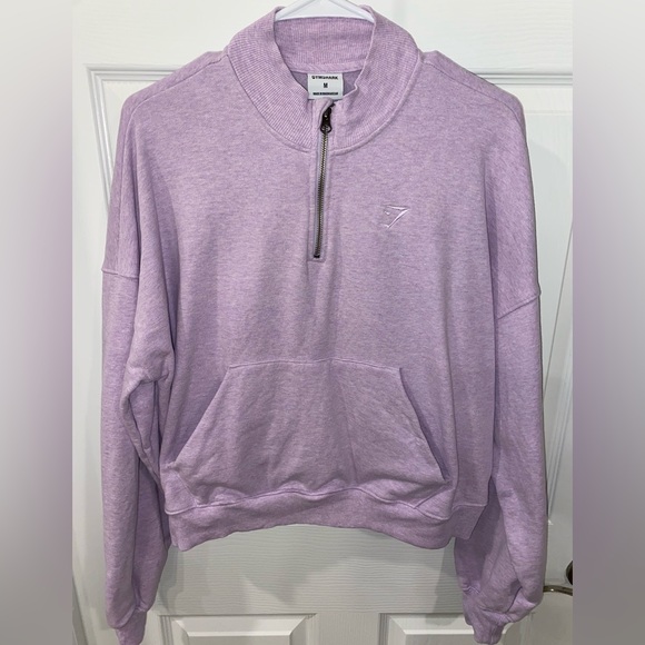 Gymshark Lilac Quarter-Zip Sweatshirt - Picture 2 of 5